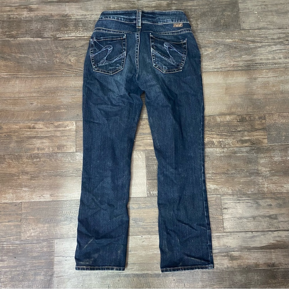 Silver Jeans Suki Capri Dark Blue Women's Jeans Size 27 - Picture 7 of 8